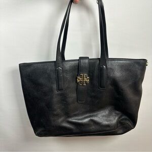 Tory Burch Meyer plaque leather tote